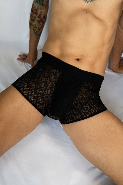 Cueca Boxer Masculina de Renda