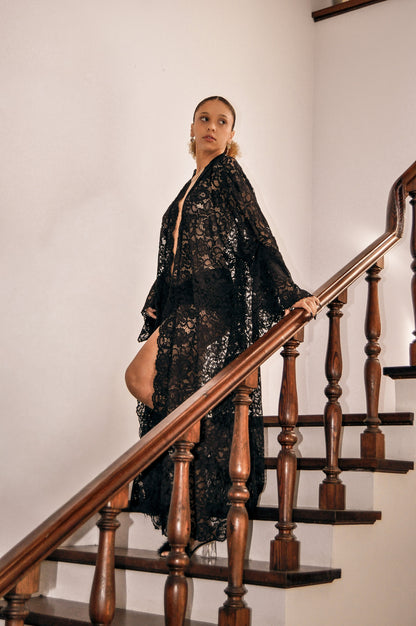 Robe de Renda Longo Fatale