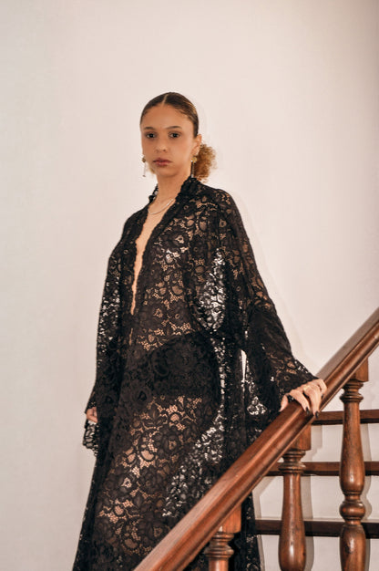 Robe de Renda Longo Fatale