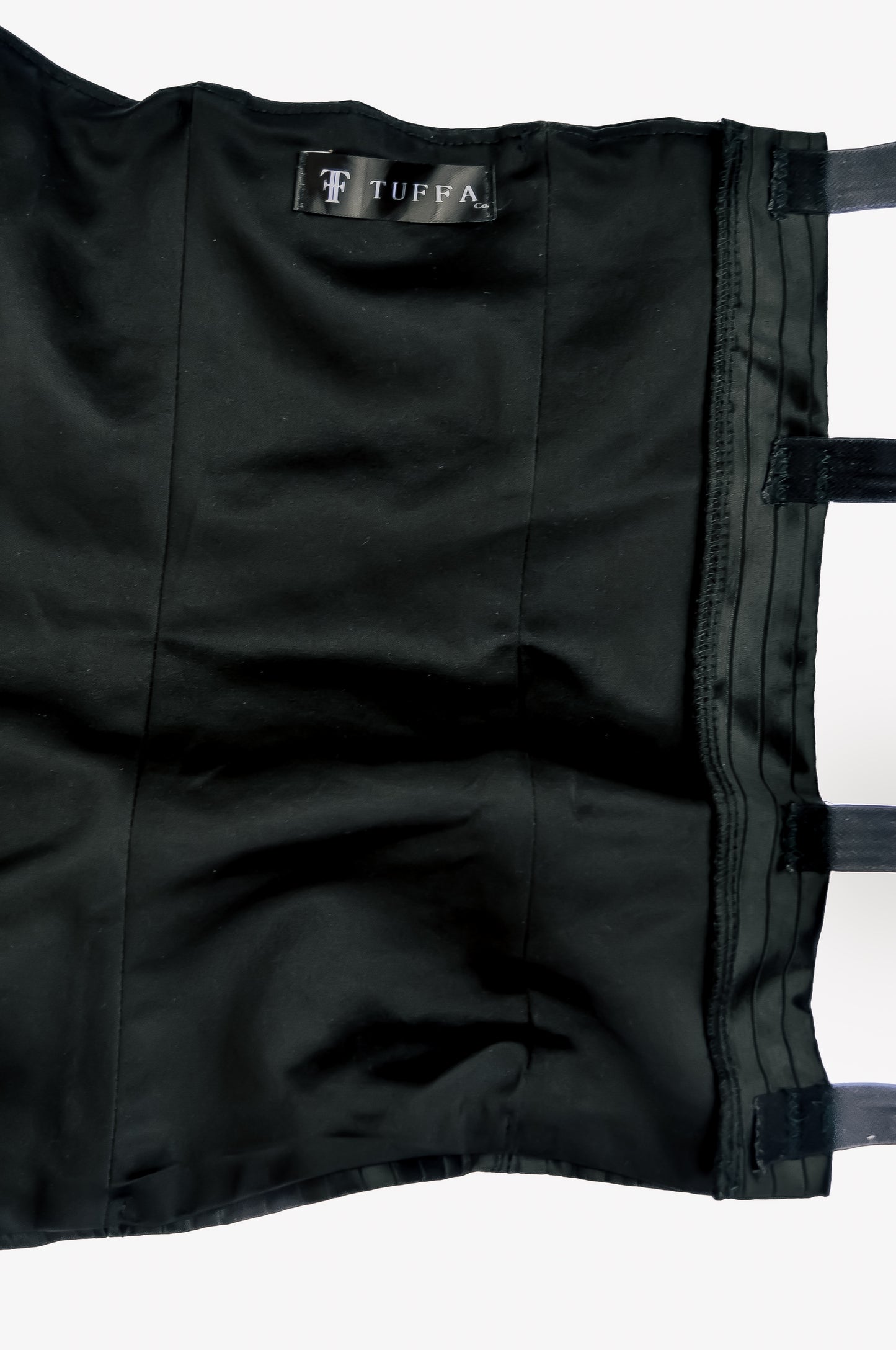 Corset Bia preto em cetim Fatale