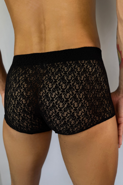 Cueca Boxer Masculina de Renda