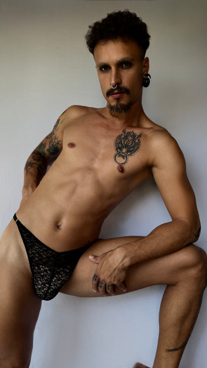 Cueca Fio Dental Masculina de Renda